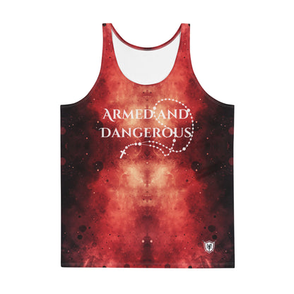 Armed and Dangerous Tank Top Red/Black - AMDG Apparel